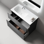 Тумба 100 см Folk Floor Grey soft Напольная Sancos с умывальником CN7014 — изображение 5