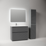 Тумба 100 см Folk Floor Grey soft Напольная Sancos с умывальником CN7014 — изображение 2