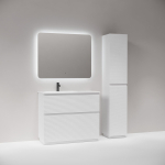 Тумба 100 см Folk Floor Bianco Напольная Sancos с умывальником CN7014 — изображение 2