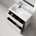 Тумба 100 см Folk Floor Bianco Напольная Sancos с умывальником CN7014 — изображение 5