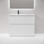 Тумба 100 см Folk Floor Bianco Напольная Sancos с умывальником CN7014 — изображение 4