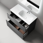 Тумба 100 см Folk Floor Grey soft Напольная Sancos с умывальником CN7015 — изображение 5