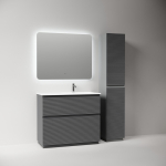 Тумба 100 см Folk Floor Grey soft Напольная Sancos с умывальником CN7015 — изображение 2