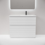 Тумба 100 см Folk Floor Bianco Напольная Sancos с умывальником CN7015 — изображение 4