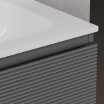 Тумба 100 см Folk Grey soft ПОДВЕСНАЯ Sancos с умывальником CN7013 — изображение 8