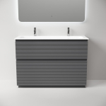 Тумба 120 см Folk Floor Grey soft Напольная Sancos с умывальником CN7016 — изображение 4