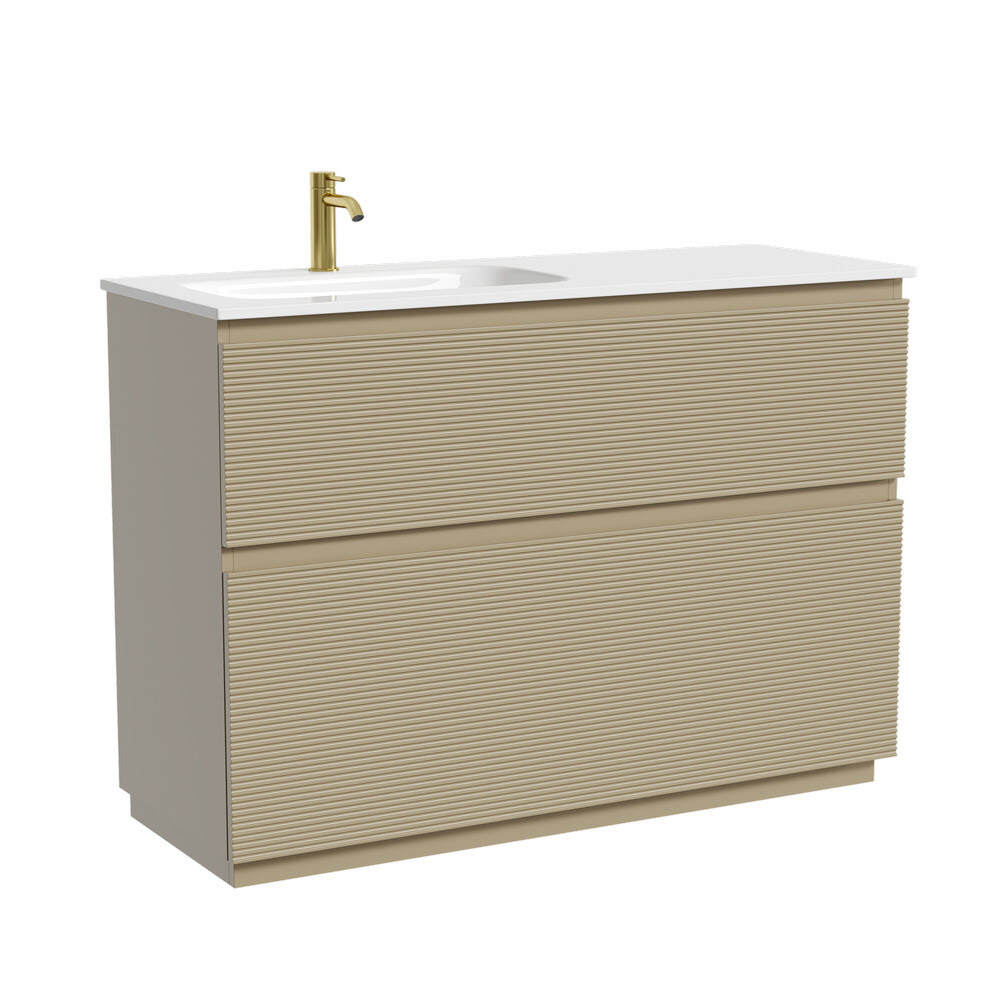 Тумба 120 см Folk Floor Капучино Напольная Sancos с умывальником CN7020