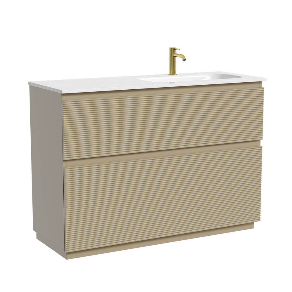 Тумба 100 см Folk Floor Капучино Напольная Sancos с умывальником CN7015