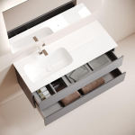 Тумба 120 см Folk Grey soft ПОДВЕСНАЯ Sancos с умывальником CN7020 — изображение 5