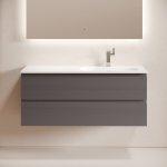 Тумба 120 см Folk Grey soft ПОДВЕСНАЯ Sancos с умывальником CN7021 — изображение 4