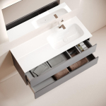 Тумба 120 см Folk Grey soft ПОДВЕСНАЯ Sancos с умывальником CN7021 — изображение 5