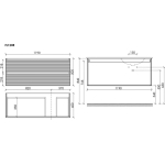 Тумба 120 см Folk Grey soft ПОДВЕСНАЯ Sancos с умывальником CN7021 — изображение 6