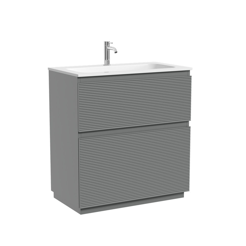 Тумба 80 см Folk Floor Ergraut soft Напольная Sancos с умывальником CN7012