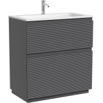 Тумба 80 см Folk Floor Grey soft Напольная Sancos с умывальником CN7012