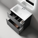 Тумба 80 см Folk Floor Grey soft Напольная Sancos с умывальником CN7012 — изображение 5