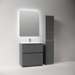 Тумба 80 см Folk Floor Grey soft Напольная Sancos с умывальником CN7012 — изображение 2