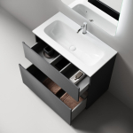 Тумба 90 см Folk Floor Grey soft Напольная Sancos с умывальником CN7019 — изображение 5