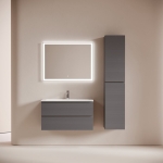 Тумба 90 см Folk Grey soft ПОДВЕСНАЯ Sancos с умывальником CN7019 — изображение 3