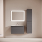 Тумба 90 см Folk Grey soft ПОДВЕСНАЯ Sancos с умывальником CN7019wx — изображение 3