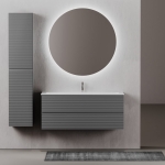 Тумба 120 см Folk Grey soft ПОДВЕСНАЯ Sancos с умывальником CN7017 — изображение 2