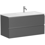 Тумба 100 см Folk Grey soft ПОДВЕСНАЯ Sancos с умывальником CN7015