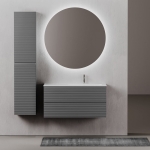 Тумба 100 см Folk Grey soft ПОДВЕСНАЯ Sancos с умывальником CN7015 — изображение 2