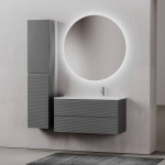 Тумба 100 см Folk Grey soft ПОДВЕСНАЯ Sancos с умывальником CN7015 — изображение 3