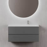 Тумба 100 см Folk Grey soft ПОДВЕСНАЯ Sancos с умывальником CN7015 — изображение 4