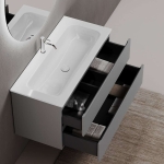 Тумба 120 см Folk Ergraut soft ПОДВЕСНАЯ Sancos с умывальником CN7017 — изображение 7