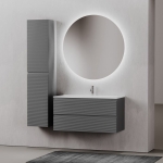 Тумба 100 см Folk Grey soft ПОДВЕСНАЯ Sancos с умывальником CN7013 — изображение 3