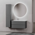 Тумба 100 см Folk Grey soft ПОДВЕСНАЯ Sancos с умывальником CN7014 — изображение 3