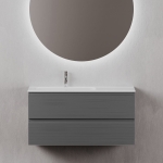 Тумба 100 см Folk Grey soft ПОДВЕСНАЯ Sancos с умывальником CN7014 — изображение 4