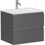 Тумба 60 см Folk Grey soft ПОДВЕСНАЯ Sancos с умывальником CN7011