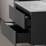 Тумба 60 см Folk Grey soft ПОДВЕСНАЯ Sancos с умывальником CN7011 — изображение 6