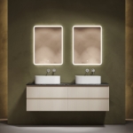 Тумба 160 см ПОДВЕСНАЯ Sancos SNOB R Beige Soft со столешницей и с раковинами CN6052 — изображение 2