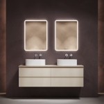 Тумба 160 см ПОДВЕСНАЯ Sancos SNOB R Beige Soft со столешницей и с раковинами CN6052 — изображение 2