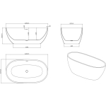 Ванна 170x87 см акриловая отдельностоящая GROSSMAN Classic GR-2503MB / Германия — изображение 6