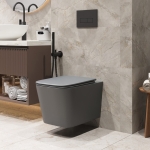 Унитаз безободковый ТОРНАДО подвесной МАТОВЫЙ GROSSMAN GR-4404GMSQ/Германия — изображение 10