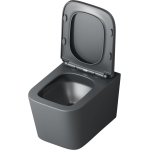 Унитаз безободковый ТОРНАДО подвесной МАТОВЫЙ GROSSMAN GR-4404GMSQ/Германия — изображение 3