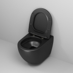 Унитаз ТОРНАДО ЧЁРНЫЙ МАТОВЫЙ безободковый подвесной GROSSMAN GR-4411BMSQ/Германия — изображение 4