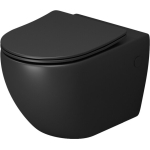 Унитаз ТОРНАДО ЧЁРНЫЙ МАТОВЫЙ безободковый подвесной GROSSMAN GR-4411BMSQ/Германия