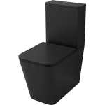 Унитаз безободковый ТОРНАДО ЧЁРНЫЙ МАТОВЫЙ напольный GROSSMAN GR-4418BMSQ/Германия