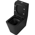 Унитаз безободковый ТОРНАДО ЧЁРНЫЙ МАТОВЫЙ напольный GROSSMAN GR-4418BMSQ/Германия — изображение 3