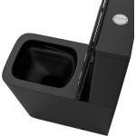 Унитаз безободковый ТОРНАДО ЧЁРНЫЙ МАТОВЫЙ напольный GROSSMAN GR-4418BMSQ/Германия — изображение 4