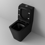 Унитаз безободковый ТОРНАДО ЧЁРНЫЙ МАТОВЫЙ напольный GROSSMAN GR-4418BMSQ/Германия — изображение 7