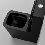 Унитаз безободковый ТОРНАДО ЧЁРНЫЙ МАТОВЫЙ напольный GROSSMAN GR-4418BMSQ/Германия — изображение 8