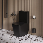 Унитаз безободковый ТОРНАДО ЧЁРНЫЙ МАТОВЫЙ напольный GROSSMAN GR-4418BMSQ/Германия — изображение 9