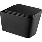 Унитаз безободковый ТОРНАДО ЧЁРНЫЙ МАТОВЫЙ подвесной GROSSMAN GR-4441BMSQ/Германия