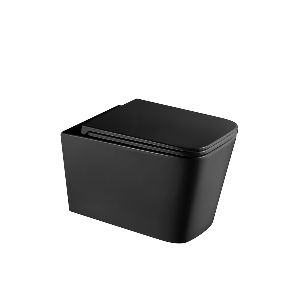 Унитаз безободковый ТОРНАДО ЧЁРНЫЙ МАТОВЫЙ подвесной GROSSMAN GR-4441BMSQ/Германия