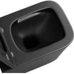 Унитаз безободковый ТОРНАДО ЧЁРНЫЙ МАТОВЫЙ подвесной GROSSMAN GR-4441BMSQ/Германия — изображение 4